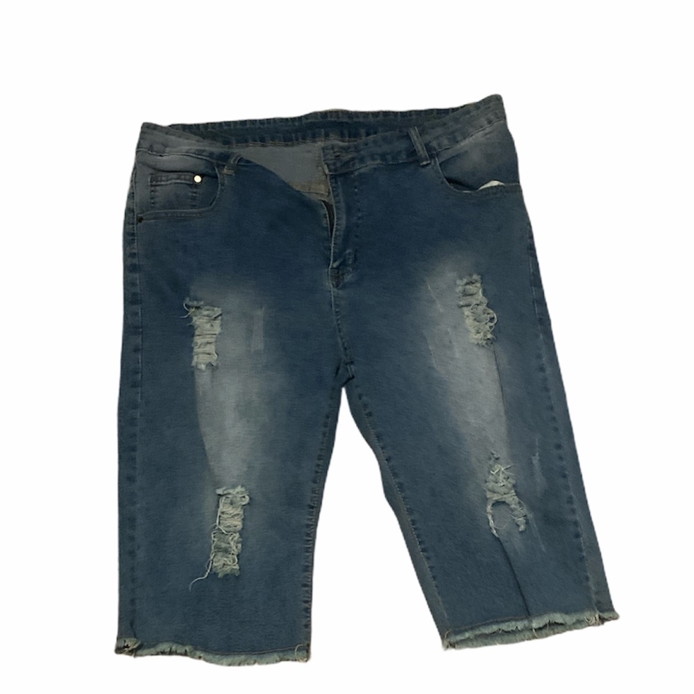 Distressed  jean shorts sz 36